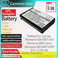 CameronSino Battery for Garmin Montana 600 600T 650 650T 600t Camo 680 680T fits Garmin 010-11599-00 GPS, Navigator battery