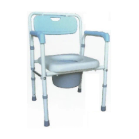 【海夫健康生活館】鐵製 軟墊 折疊式 便盆椅