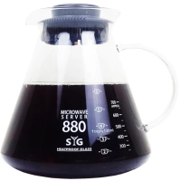 【SYG台玻】耐熱玻璃880ml咖啡壺-玻璃握把 買1送1／沖泡壺／泡茶壺(2入組隨機)