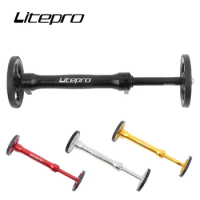 Litepro Easy Wheel Extension Rod Telescopic Bar Bike Aluminum Alloy Rear Cargo Rack Parts For Brompton Folding Bicycle