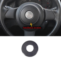 For Toyota 86 GT86 2012-2020 Dry Carbon Fiber Car Steering Wheel Central Decorative Cover Trim Accessories, Black