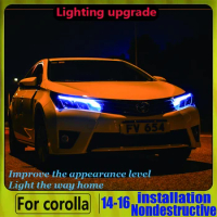 2 Pieces For TY Corolla Altis Head Lamp 2015-2017LED Headlight Front Lamp Assembly With Daytime Running Light