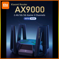 Xiaomi Router AX9000 WiFi 6 Enhanced Version 2.4G/5G/5G-Game 3 Channels 4-Core CPU 1GB RAM 4K QAM 12 High-Gain Antennas Router