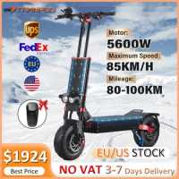 X5 Electric Scooter For Adults Dual Motor 5600W Top Speed 85KM/H 60V/30AH Battery Range 80KM 13 Inch Tire Foldable E-Scooter