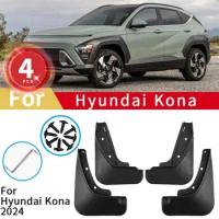 Set For Hyundai KONA 2024 For Hybrid Mudguards Mud Flaps Splash Guards Mudguards Front Rear Styling Fender Car Accessories