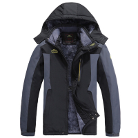 米蘭精品 衝鋒衣連帽夾克-加厚保暖防水戶外男衝鋒外套4色74db57