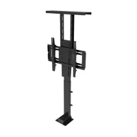 Factory Custom 32~75inch Motorized Height Adjustable With Remote Control TV Cart Stand Monitor Floor Stand