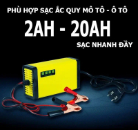 Bộ sạc ắc quy thông minh tự ngắt 12V 2ah - 20ah máy sạc ắc quy xe máy
