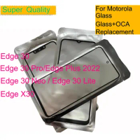10Pcs/Lot For Motorola Edge 30 Pro X30 Touch Screen Panel Front Outer Glass LCD Lens Edge 30 Neo Glass With OCA
