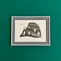 Hand Drawing ‘TANAMAN DI BUKIT’ • Natural Landscape • Lukisan Alam Indonesia  • Desa • Pohon • Bunga