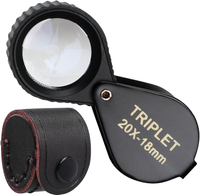 20X Jews Magnifying glass Foldable Pocket Magnifying Magnifying Magnify for July Coins and Stamps