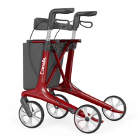 Adult walking aids 4 wheels folding electric walker rollator with seat health care supplies rollator walker