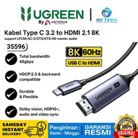 UGREEN 35596 Kabel USB Type C to HDMI Male VGA 8K 60Hz TV Proyektor Converter For Macbook Laptop Ori