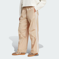 ADIDAS 長褲 3 S PARA PANT 奶茶 三葉草 復古 降落傘褲 寬褲 女 IY7252