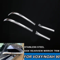 4Pce Side Rearview Mirror Trim For Toyota Voxy 90 2022 Exterior Accessories Stainless Steel Chrome Styling For Toyota Voxy Noah