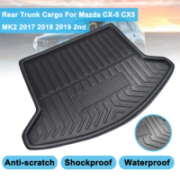 Cargo Liner Boot Tray For Mazda CX-5 CX5 MK2 2017 2018 2019 2nd Rear Trunk Cover Matt Mat Floor Carpet Kick Pad Mud Non-slip Mat