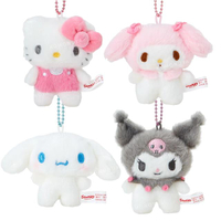 小禮堂 Sanrio 三麗鷗 絨毛玩偶別針吊飾 (3D人物系列) Kitty 酷洛米 大耳狗