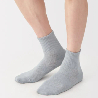 【MUJI 無印良品】男清爽舒適棉質直角短襪(共7色)