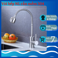 Vòi rửa bát nóng lạnh cần mềm, vòi bếp lò xo inox 304, vòi rửa chén bát sus 304, bộ vòi nóng lạnh cầ