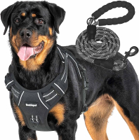 Heavy Duty Tactical Dog Harness for Large Dogs No Pull AdjustableHarness Reflective Service Training