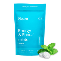 {ryanmiranda} Neuro Energy Caffeine Gum/Mints for Energy & Focus (90 Pieces) - Sugar-Free with L-the