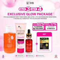 SYB【Special Exclusive Glow Package Buy 3 Get 4】- AHA SKINBOOST 250ML (+10ml Extra) + WHITENING BODY 