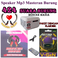 Speaker Bluetooth Mp3 Masteran Burung Moncer Mania 424 Suara Paket dengan Flasdisk ZB800BT (Bluetoot