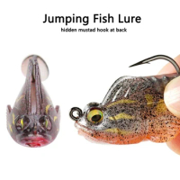 New Jumping Fish Fishing Lure 7g/10g/14g Artificial Jig Head Fish Bait 55mm/60mm/75mm Soft Bait Worm Mustad Hooks Shad Baitfish