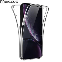 360 Degree Soft TPU Phone Case For iPhone 8 7 6 6S 14 Plus 12 13 Mini XS Max XR X 11 Pro SE 2020 Full Body Protection Cover