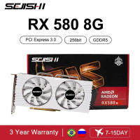 SEJISHI New AMD RX580 8GB 2048SP Gaming Graphics Card GDDR5 256Bit PCI Express 3.0 ×16 8Pin Radeon G