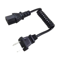 NCHTEK NEMA 1-15P Male to IEC 320 C13 Female AC Portable PU Retractable Spring Power Cable/Free Shipping/10PCS