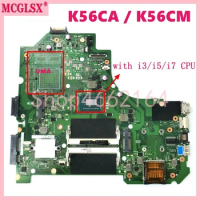 K56CA With i3/i5 /i7 CPU Notebook Motherboard For ASUS K56CA K56C K56CM K56CB S550C S56C A56C Laptop Mainboard Tested OK