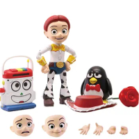 HEROCROSS Toy Story Doll Jessie Alloy Authentic Handmade Movable Cartoon Ornaments Doll Gift Desktop Ornaments Interior.