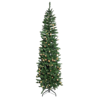 6.5ft Artificial Christmas Tree 719 Branch with Light 2022 New Year Home Decoration Mall Indoor Outdoor Scenes Ornaments