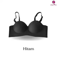 Chelyne BH Seamless Premium VE86 Push Up Bra HalfCup Tanpa Kawat Penyangga. Size 38/85 Hitam