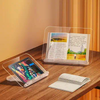 Acrylic Book Stand Acrylic Holder Stand For Reading Adjustable Support Supplies For Ereader Tablet Book And Laptop