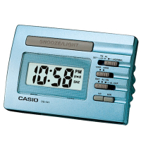 CASIO 數字小型電子鬧鐘(藍、灰)
