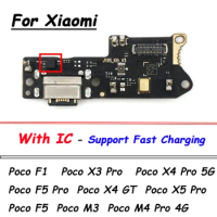 New For Xiaomi Poco M3 F1 F2 Pro F3 X3 NFC X4 M4 Pro 4G 5G USB Port Charger Dock Connector Charging Board FLex Cable Microphone