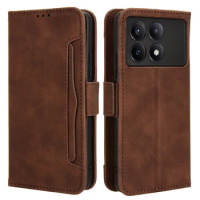 New Style For Poco F6 X6 Pro X5 X3 F4 F5 X4 GT Luxury Case Leather Wallet Removable Cover Xiaomi Poco M6 X 3 NFC M 6 F X6 F3 C65