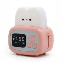 時光面包機鬧鐘燈USB兒童伴眠床頭小夜燈宿舍學生計時器起床鬧鐘