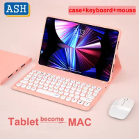 ASH Wireless Bluetooth Keyboard Mouse Case For OPPO Pad 2 11.61" for OPPO Pad Air 10.36 11 inch Slim Silicone Folio Stand Cover
