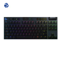 YYHC G913 Wired + wireless Bluetooth mechanical keyboard fast high axis gaming keyboard RGB dazzling light