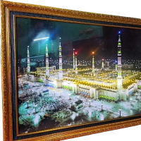 KALIGRAFI ARAB mekkah ka'bah hiasan dinding kaligrafi kabah lampu dan murotal mekah lampu 30juz
