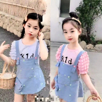 Sarah Overall Dress~ Sarah Overall Dress Anak Perempuan Lengan Jagung Usia 0-2 Tahun By:FinnieKids