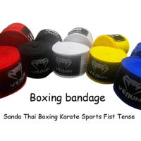 Boxing Bandage, Cotton Elastic Bandage, Sanda Muay Thai Karate Sports Boxing Bandage