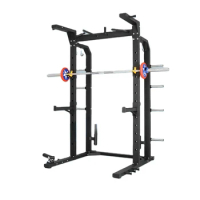 commercial power rack J hooks multi function squat rack
