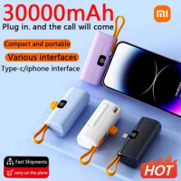 Xiaomi Mini Power Bank 30000 Mah Fast Charging Free Shipping Compact Capsule Stand Power Bank Suitable For Iphone Samsung