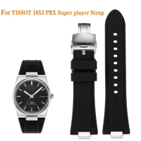 Quick release interface Silicone Watchband 26*12mm For 1853 TISSOT PRX T137.407 T137.410 Super player Men's Rubber Watch Straps
