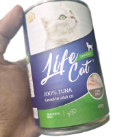 Life Cat Tuna Adult 100% Ikan Tuna Segar untuk Kucing Dewasa 400g Makanan Kaleng Kucing Dewasa