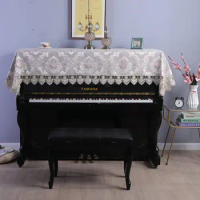 220x90cm European style jacquard lace piano cover dust cover towel decorative piano half cover dustproof cloth cover for piano
